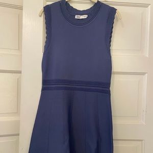 Amazing Blue Stretch Zara Work Dress Size M